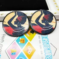 Ethnic Printing Wooden Earrings Wholesale main image 1