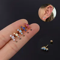 Ear Cartilage Rings & Studs Lady Geometric Copper Plating Artificial Gemstones main image 1
