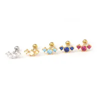 Ear Cartilage Rings & Studs Lady Geometric Copper Plating Artificial Gemstones main image 5