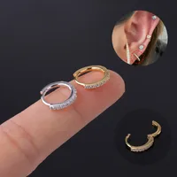 Ear Cartilage Rings & Studs Simple Style Geometric Copper Plating Artificial Gemstones main image 1