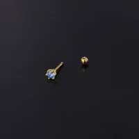 Ear Cartilage Rings & Studs Simple Style Geometric Copper Plating Artificial Gemstones main image 4