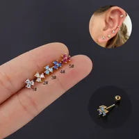 Ear Cartilage Rings & Studs Fashion Geometric Copper Plating Artificial Gemstones main image 1