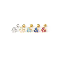 Ear Cartilage Rings & Studs Fashion Geometric Copper Plating Artificial Gemstones main image 5