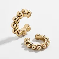 Wholesale Jewelry Lady Geometric Alloy Artificial Gemstones Inlaid Pearls Earrings main image 3