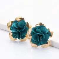 Korean Flower Cloth Earrings Wholesale main image 1
