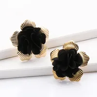 Korean Flower Cloth Earrings Wholesale main image 3