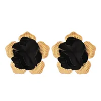 Korean Flower Cloth Earrings Wholesale sku image 2