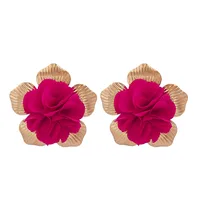 Korean Flower Cloth Earrings Wholesale sku image 4
