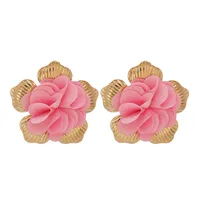 Korean Flower Cloth Earrings Wholesale sku image 5
