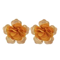 Korean Flower Cloth Earrings Wholesale sku image 6