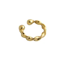 Korean S925 Sterling Silver Twist Ear Clip main image 5