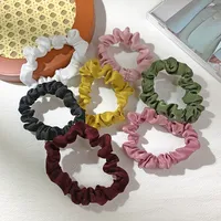 Fashion Velvet Solid Color Hair Scrunchies Wholesale main image 1