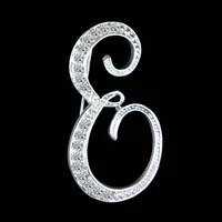 Simple 26 English Alphabet Diamond Brooch Wholesale sku image 4