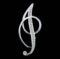 Simple 26 English Alphabet Diamond Brooch Wholesale sku image 28