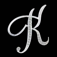 Simple 26 English Alphabet Diamond Brooch Wholesale sku image 7