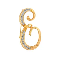 Simple 26 English Alphabet Diamond Brooch Wholesale sku image 37