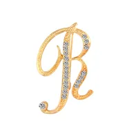 Simple 26 English Alphabet Diamond Brooch Wholesale sku image 47