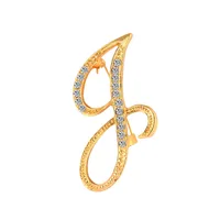 Simple 26 English Alphabet Diamond Brooch Wholesale sku image 41