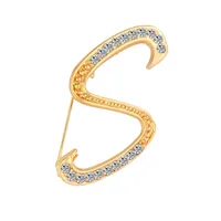 Simple 26 English Alphabet Diamond Brooch Wholesale sku image 48
