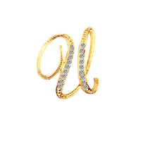 Simple 26 English Alphabet Diamond Brooch Wholesale sku image 22