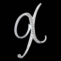 Simple 26 English Alphabet Diamond Brooch Wholesale sku image 33