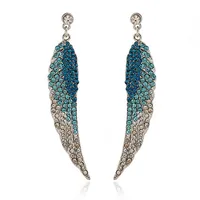 Retro Lady Novelty Wings Plating Alloy Artificial Gemstones Earrings sku image 2