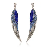 Retro Lady Novelty Wings Plating Alloy Artificial Gemstones Earrings sku image 3