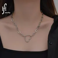 304 Stainless Steel 18K Gold Plated Simple Style Plating Heart Necklace main image 1