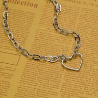 304 Stainless Steel 18K Gold Plated Simple Style Plating Heart Necklace main image 2