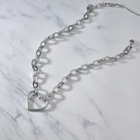 304 Stainless Steel 18K Gold Plated Simple Style Plating Heart Necklace main image 4