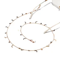 Fashion Copper Star Moon Glasses Chain main image 2