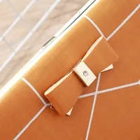 Korean Stripe Printing Bow Wallet main image 3