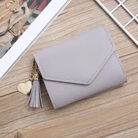 Women'S Solid Color Pu Leather Light Grey Light Green Dark Grey Magnetic Buckle Wallets main image 5
