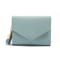 Women'S Solid Color Pu Leather Light Grey Light Green Dark Grey Magnetic Buckle Wallets main image 2