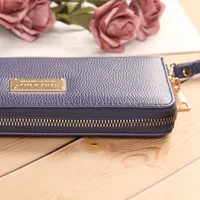 Korean Lychee Pattern Zipper Wallet main image 3