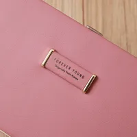 Korean Letter Solid Color Long Wallet main image 2