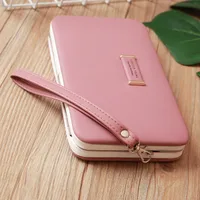 Korean Letter Solid Color Long Wallet main image 3