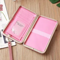 Korean Letter Solid Color Long Wallet main image 4