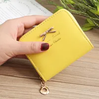 Korean Bow Coin Purse Wallet Candy Color Coin Bag sku image 1