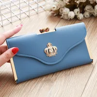 Korean Crown Diamond Mobile Phone Bag Wallet sku image 1