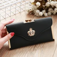 Korean Crown Diamond Mobile Phone Bag Wallet sku image 8