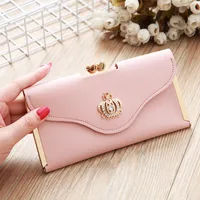 Korean Crown Diamond Mobile Phone Bag Wallet sku image 7