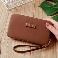 Korean Letter Solid Color Long Wallet sku image 8