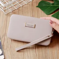 Korean Letter Solid Color Long Wallet sku image 10