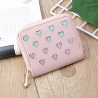 Korean Hollow Glitter Heart Coin Purse sku image 7
