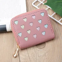 Korean Hollow Glitter Heart Coin Purse sku image 8