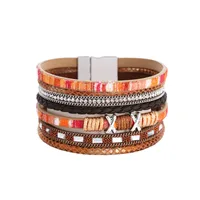 Bohemian Wide-brimmed Color Woven Multilayer Leather Bracelet Wholesale main image 4