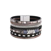 Bohemian Wide-brimmed Color Woven Multilayer Leather Bracelet Wholesale main image 5