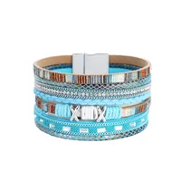 Bohemian Wide-brimmed Color Woven Multilayer Leather Bracelet Wholesale sku image 3