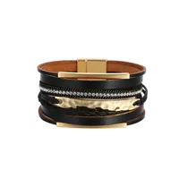 Bohemian Printing Alloy Rhinestones Women's Bracelets sku image 1